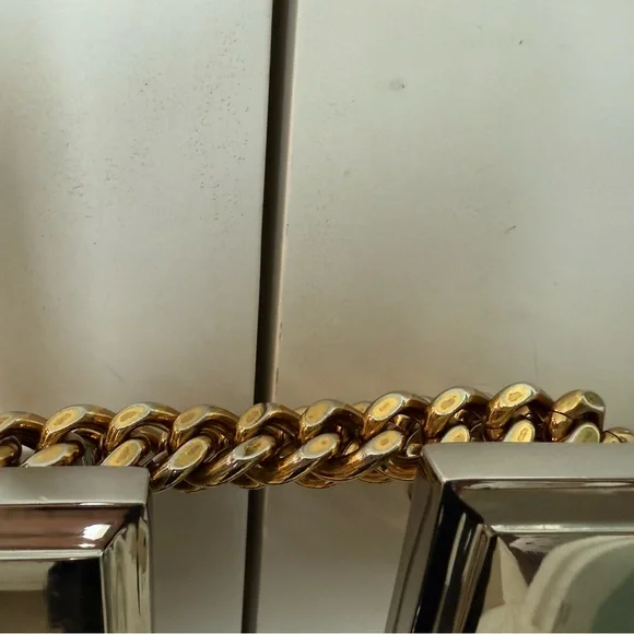 Stella McCartney Navy Falabella Bag with Gold Chain - Picture 4 of 12